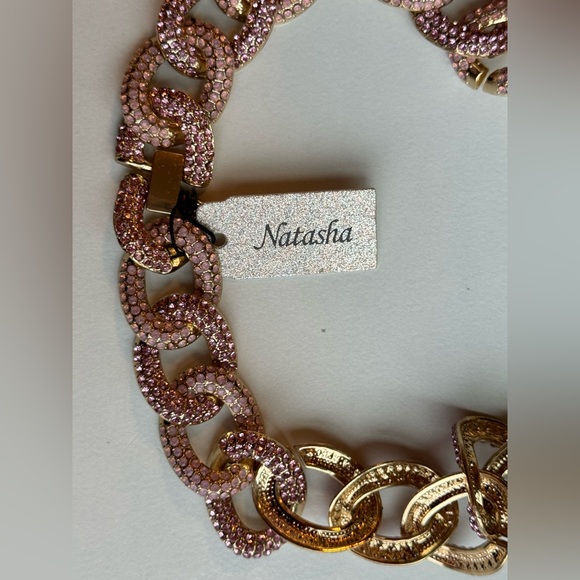 NATASHA Crystal light Pink Necklace - Picture 4 of 5